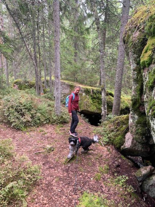 Egen Stuga Och Vedeldad Bastu Linghed Exterior foto